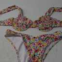 SOLY HUX Women's Floral Print Bathing Suit Underwire Bikini Sets Two Piece Swimsuit Medium