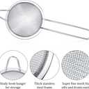 Yungyan 15 Packs Fine Mesh Small Strainer 3.3" Cocktail Strainer Stainless Steel Tea Strainers Mini Sieve Sifter for Juice, Tea Herbs, Coffee Drinks, Long Handle(Silver)