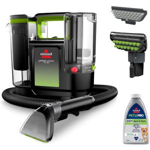BISSELL Little Green Max Pet SmartMix Portable Carpet and Upholstery Deep Cleaner, Car/Auto Detailer, with SmartMix Technology, Self-Cleaning Tough Stain Tool and Pet Hair Removal Tool, 38572