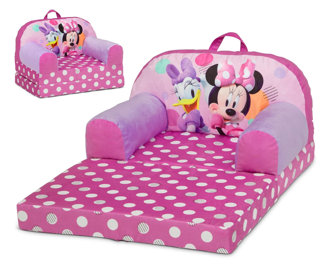 Delta Children  Minnie Mouse Cozee Buddy FlipOut Kids Chair, Pink