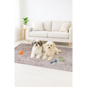 PUPIBOO Washable Pee Pads for Dogs and Cats - Super Absorbent Reusable Puppy Training Pads - 100% Waterproof, Leak-Proof & Non-Slip Whelping Pads for Pet Housebreaking (5FT x 7FT (Pack of 1), Taupe)