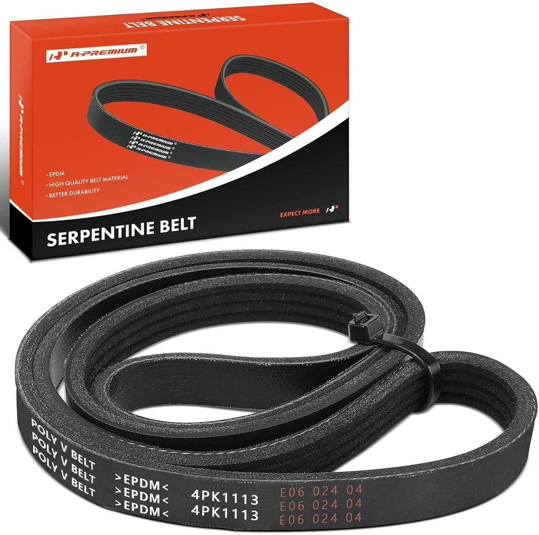 A-Premium 43.84 Inch Serpentine Drive Belt Compatible with Honda, Toyota, Acura, Porsche & Chevrolet Cars - Accord, Pilot, Odyssey, Tacoma, 4Runner, MDX, TL, CL, Macan, Panamera, Caprice, SS, & More