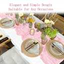 8 Pack Light Pink Cheesecloth Table Runner 20 x 120 inch Gauze Table Runners 10 FT Long, Semi Sheer Boho Cheese Cloth Fabric Table Runner Bulk for Wedding, Party, Baby Shower, Bridal Shower Decoration