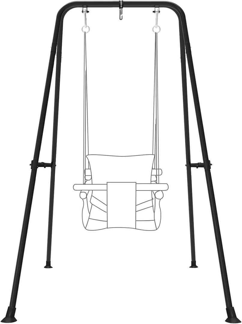 Swing Stand for Kids,Baby Swing Frame, Toddler A-Frame Metal Swing Set for Backyard, Outdoor Indoor use, Fits for Most of The Toddlers Swings (Black)