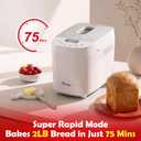 Davivy 3 lb Large Capacity Bread Maker with 2 Kneading Paddles