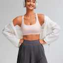 RUNNING GIRL Women's Pleated Tennis Skirts with Pockets High Waisted Tummy Control Casual Athletic Workout Golf Skorts (Gray, XXL)