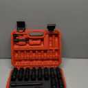 BLACKROBOT 3/8" Drive Swivel Socket Set, 14 Pieces Deep Universal Impact Socket Set, Metric(10-19mm) Flexible Wobble Socket Set, 6 Point, CR-MO, 3", 6" Extension Bars, Socket Adapter