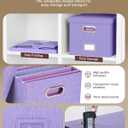 Oterri File Organizer, File Box, File Cabinet for Letter File Folder Storage, Hanging File Organizer for Office/Decor/Home,Document Organizer, 1 Pack, Lavender-Box Only