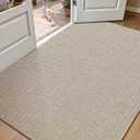 Color&Geometry Large Thin Front Door Mat Indoor Entrance Non Slip Rubber Backed, 32"x48" Indoor Door Mats for Entryway, Dirt Trapper Double Doormat, Washable Front Door Rugs, Oatmeal Beige