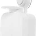 Alipis Wall-Mounted Suction Cup Soap Dispenser No Trace Liquid Bottle Container Refillable Bathroom Accessory for Shampoo Lotion Shower Gel 3.32X1X3.32 Inches
