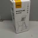 Upgrade Safe Mandoline Slicer for Kitchen, Vegetable Chopper and Slicer, Potato Slicer Thickness Adjuster, French Fry Cutter, Veggie Onion Dicer Faster Kitchen Mandolin for Meal Prep (BlackWhite)