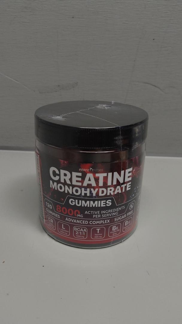 Creatine Monohydrate Gummies Complex 8000mg with LCarnitine & Taurine, Flavored Creatine for Women and Men with Raspberry & Blackberry Taste, Pre Workout Gummies for Men and Women  120pcs