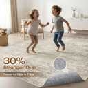 9x12 Area Rug Living Room: Washable Large Neutral Brown Rugs Abstract Soft Modern Stain Resistant Indoor Floor Non-Slip Carpet for Bedroom Nursery Kids Office Playroom Dining Room Under Table Home