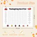 4 x AuraGlaze 2025 New Thanksgiving Word Search Poster, Thanksgiving Poster Giant 36 * 24in Wall Game with 50 Words for Families, Thanksgiving Party Decor & Holiday Activity