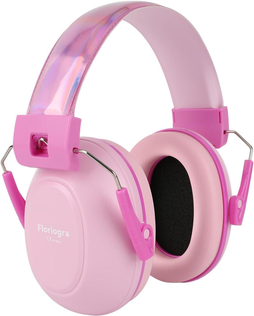 Noise Cancelling Headphones for Kids, Kids Ear Protection 28dB SNR Noise Reduction Ear Muffs for 3-16 Years Toddler/Children, Noise Cancelling Headphones Hearing Protection For Fireworks/Monster Truck (Pink)