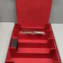 3900+ MTG Deck Box,5-Row Deck Case with Removable Lid & Portable Handle, Card Deck Box for MTG TCG Sports Card,5 Toploaders,5 Stoppers,48 Dividers,1 Dice Tray, Fits for MTG/TCG/Magic Cards (Black & Red)