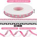 Poen 3 Rolls 75 Yards Volleyball Ribbon 3/8-inch Pink Black White Cheer Ribbon Volleyball Party Decor Supplies Sports Favors for Team Hair Bows Wreath Lanyards Gift Wrapping(Black, White, Pink)