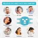 ZNCUETD Cold Face Eye Mask Ice Pack Reduce Facial Puff, Dark Circles, Gel Hot Heat Cold Compress Pack, Face SPA Gift for Woman Sleeping, Pressure, Headaches, Skin Care, Post Laser Cosmetic Care