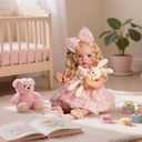 BABESIDE Reborn Baby Dolls Girl with Freckles, 20 Inch Lifelike Newborn Real Life Realistic Doll Soft Vinyl and Cloth Body Baby Dolls with Toy & Gift Box for Kids Age 3+
