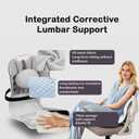 Seat Cushion with Lumbar Support Pillow, Advanced Ergonomic Chair Cushion Office Chair Cushions Lumbar Support for Seat Pillow for Working, Long Sitting, Nursing, Office School Gaming Floor (Grey)