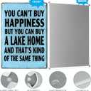 Vintage Lake Home Wall Sign  Metal Lake House Decor for Cabin, Porch, or Outdoor Retreat  Gift for Lake Lovers, 12x8 Inch