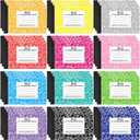 36 Pack Composition Notebooks Bulk Wide Ruled 4-7/8"x 7.5" Half Size Composition Books 60 Sheets Mini Notebook 12 Color Small Pocket Marble Journal Books for Students College Office Back to School Supplies