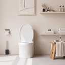 Garvee Toilet Seat, Elongated PP Toilet Lid, White Standard Bathroom Seat