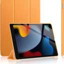 Soke Case for iPad 9th/8th/7th Generation 2021/2020/2019, [Slim Trifold Stand + Auto Wake/Sleep], Premium Protective Hard PC Back Cover for Apple iPad 10.2 Inch (Citrus)