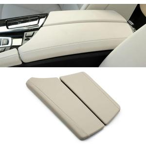 Compatible with BMW 5 Series, Center Console Armrest Box Cover, Central Leather Armrest Lid Storage Case Cover Replacement Trim for BWM F10 F11 F18 520 523 525 528 530 2010-2017 (Oyster)