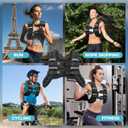 Weighted Vest, 8lb/12lb/16lb/20lb Weight Vest with Reflective Stripes for Men Women, Two Adjustment Straps for Workout, Strength Training, Running, Fitness, Muscle Building, Weight Loss (Black)