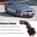 Cold Air Intake Kit Compatible with BMW 2008-2011 128i E82 E88, 2008-2011 328i/2006 330i E90 E91 E92 E93 N52 3.0L, Increases Horsepower & Torque, More Aggressive and Sporty Induction Sound