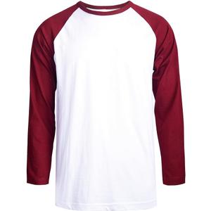TOP PRO Men's Full Length Sleeve Raglan Cotton Baseball Tee Shirt Size 3XL