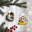 2 x Nativity Ornament | Nativity Scene | Christmas Ornament | Christmas Decoration | Holiday Decor | Religious Gifts | Christian Gifts | Gift Exchange | Gift Idea - Pattern B