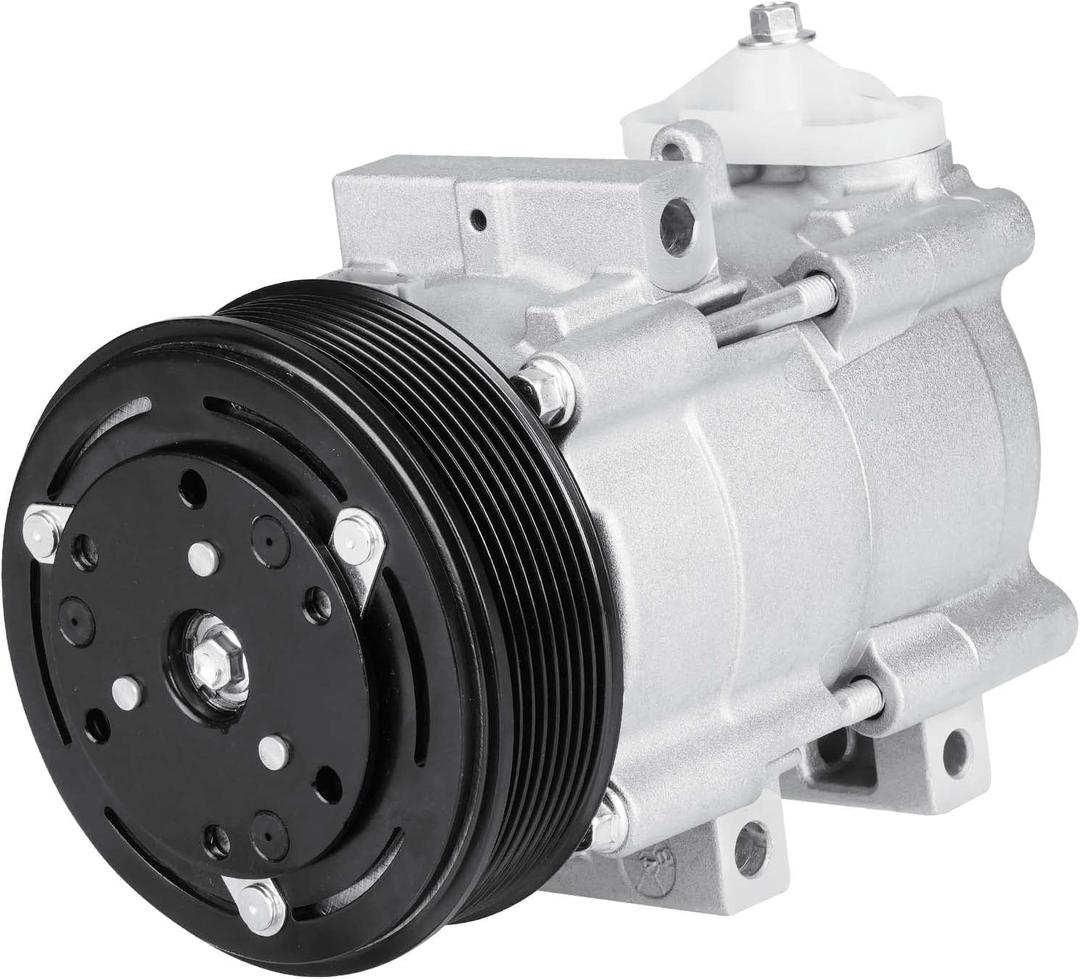 AC Compressor with Clutch for Ford F-250 350 450 550 Super Duty 5.4L 1999-2001, 6.0L 2003-2007, 6.8L 1999-2003, Excursion 5.4L 6.0L 2003-2005, F53 6.8L/LCF 4.5L/Lobo