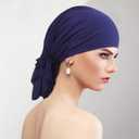 Syhood 6 Pieces Head Scarf for Women Slip on Pretied Head Scarves Cancer Headwear Turban Hat Beanie Wrap (Mix Color)