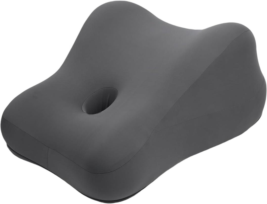 Semme Butt Cushion Memory Foam Waving Design Multifunctional Pillow for Sleeping Resting and Leg Comfort Support (Grey)