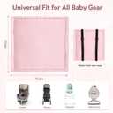 Silky Head Carseat Cover for Baby: Sprouterie Silk Feeling Satin Car Seat Head Cover for Babies Headrest Protector 2pcs Pink for Girls Infant Sleeping Hair Protection