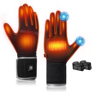 Heated Gloves Rechargeable Electric Battery - Breathable Heated Gloves Liners for Men Women,Winter Heated Thin Gloves Touchscreen Riding Skiing Snowboarding Hiking Cycling Hunting Hand Warmer (XX-Small)