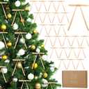 24 Pcs Velvet Christmas Tree Bows,Rustic Crafts Gift Velvet Ribbon Bows Twist Tie Bows for Xmas Wreaths Garland Gift Wrapping Wedding Decor (3/8'' Wide, 5 * 7 inch) (Camel, Medium)