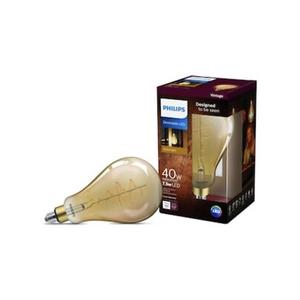 Philips 40Watt Equivalent A50 Dimmable Vintage Glas Edison LED Large