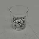 RZHV Thats What I Do I Play Golf And I Know Things Old Fashioned Whiskey Glass, Funny Father's Day Anniversary Birthday Gift for Men Husband Dad Uncle Grandpa Friends Coworkers Golf Lover (Black)