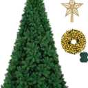 KTKDE 4ft Premium Spruce Artificial Holiday Christmas Tree for Home, Office,Party Decoration w/ 450 Branch Tips1pcs Tree top Star 1 Set LED Battery Box Light String