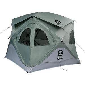 Pop Up Tent for Camping, Instant Cabin Hub Tent 4 Person, Waterproof Hub Shelter with Rainfly & Removable Floor, Easy Setup Windproof Large Family Shelter for Outdoor & Overlanding