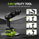 Handheld Car Vacuum Cordless, Portable Cars Vacuum Cleaner with High Power, Powerful 4-in-1 Hand Held Air Duster Fast Cleaning for Car,Home,Office,Pet HairGreen
