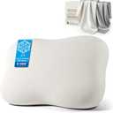 doudou Cervical Pillow for Side Sleepers - Neck Pain Relief Pillow with 3-5 Second Slow Rebound Memory Foam, 360 Ergonomic Support & Cooling Odor-Resistant Pillowcase for Home, Bed, Dorm Use