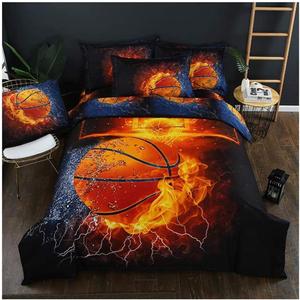 3D Sports Fire Basketball Bedding Set for Teen Boys,Duvet Cover Sets with Pillowcases,Queen Size 87x94,3PCS,1 Duvet Cover+1 Pillow sham 3D Sports Fire Basketball Bedding Set for Teen Boys,Duvet Cover Sets with Pillowcases,Queen Size 87x94,3PCS,1 Duvet Cover+1 Pillow sham