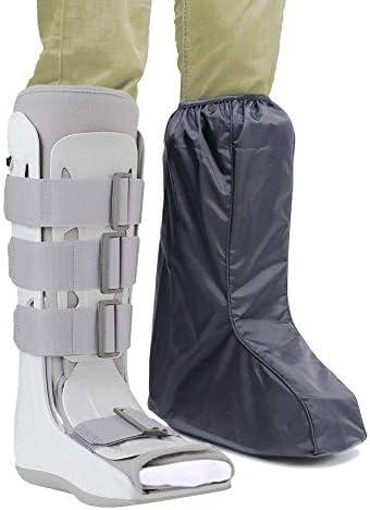 ARUNNERS Walking Boot Cover for Medical Brace Orthopedic and Fracture Cast with Integrative Slip-Resistant Rubber Sole (Black, Tall, Large) ARUNNERS Walking Boot Cover for Medical Brace Orthopedic and Fracture Cast with Integrative Slip-Resistant Rubber Sole (Black, Tall, Large)