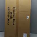 Standing Desk Adjustable Height, Rolling Walking Pad Desk, Small Mobile Table with Wheels, Portable Stand Up Table for Standing or Sitting, Size 31.5x15.7 Inch White
