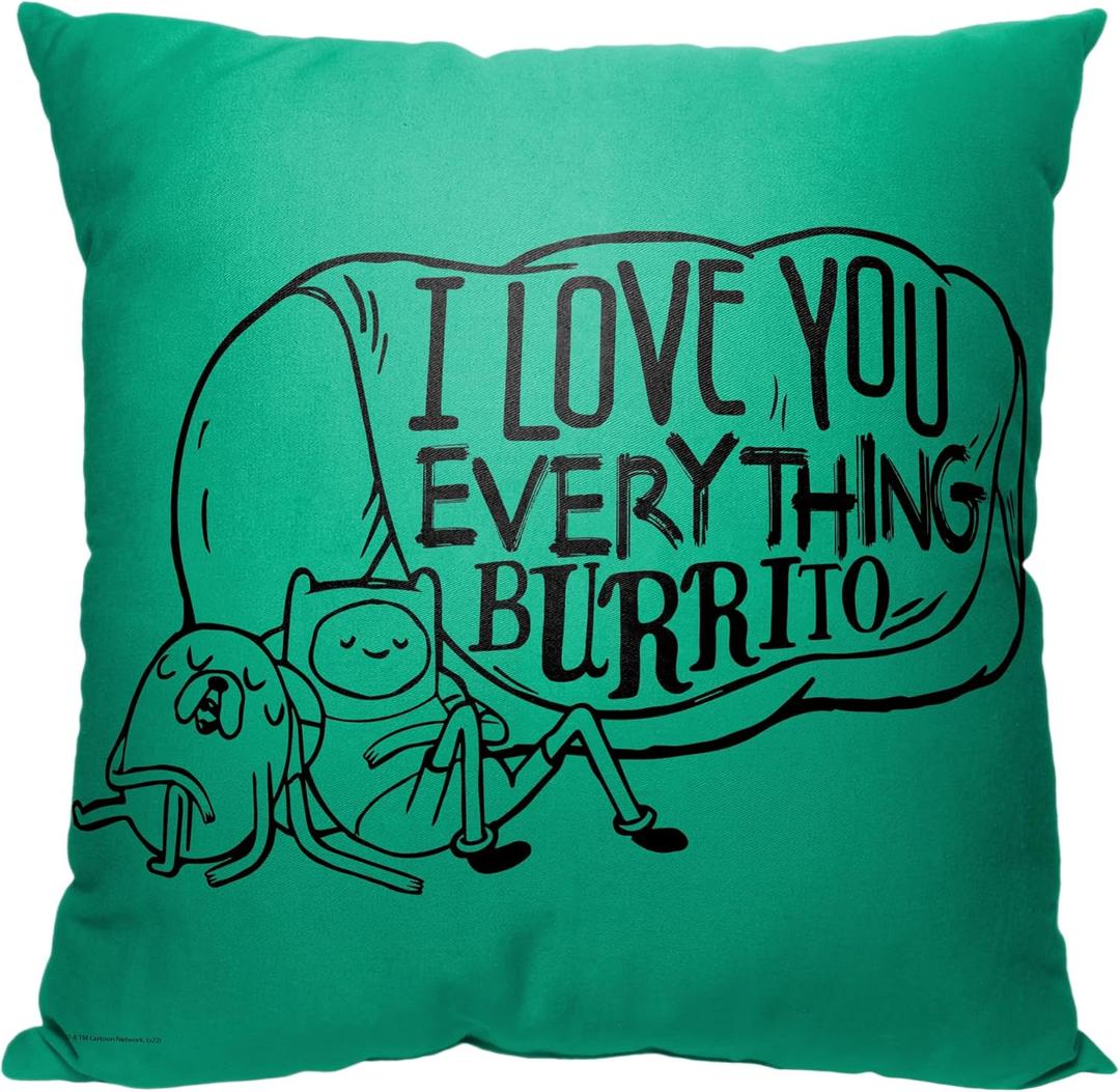 Northwest Adventure Time Pillow, 18" x 18", Everything Burrito