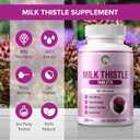 Natural Foundation Supplements Milk Thistle Supplement 240 Tablets Daily Liver Support 70mg 100:1 Extract 3rd Party Tested 80% Silymarin Made in The USA (240)